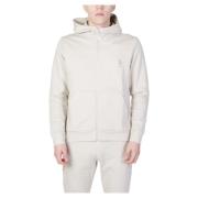 U.S. Polo Assn. Herr Fleece Zip-Up Hoodie Sand Beige, Herr