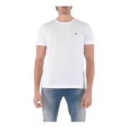 Dondup Jersey T-shirt med slim fit White, Herr