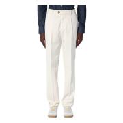 Brunello Cucinelli Regular Fit Byxor White, Herr