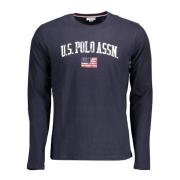 U.S. Polo Assn. Bl Bomull Herr Lngrmad T-shirt Blue, Herr