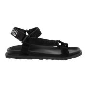 Moschino Justebara rem sandaler, enfärgade Black, Herr