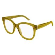 Saint Laurent Gröna optiska glasögon i oversized-stil Green, Unisex