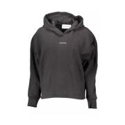 Calvin Klein Svart hoodie med streetstyle dekorationer Black, Dam