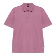 Hugo Boss Bomullspolotröja med broderad logotyp Pink, Herr