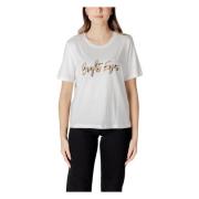 JACQUELINE de YONG Vit Tryckt T-shirt för Kvinnor White, Dam