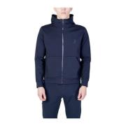 U.S. Polo Assn. Blå Bomullsblandning Hoodie Tröja Blue, Herr