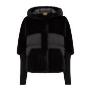 Cesare Gaspari Oversized Faux Fur Jacket - Black Black, Dam