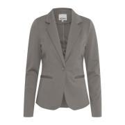 ICHI Grå Knäppt Blazer för Kvinnor Gray, Dam