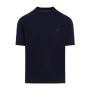 Etro Blå T-shirt för män Stilfull Ss25 Blue, Herr