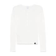 PINKO Vit Crew Neck Långärmad Skjorta White, Dam