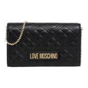 Love Moschino Elegant Axelväska med Magnetlås Black, Dam