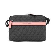 Michael Kors SvartRosa Crossbody Väska Stilren Funktionell Gray, Dam