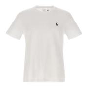 Polo Ralph Lauren Vit Bomull T-shirt med Marinblå Logo White, Herr