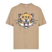 Kenzo Happy Tiger Brun T-shirt Polo Brown, Herr