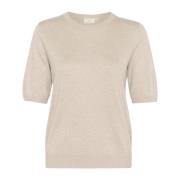 Kaffe Fjädergrå Pullover Sweater Beige, Dam