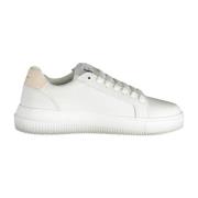 Calvin Klein Vita sneakers för kvinnor med kontrasterande detaljer Whi...