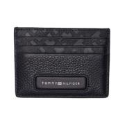 Tommy Hilfiger Svarta Läderplånböcker Black, Herr