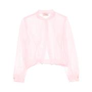 Twinset Flamingo Pink Öppen Front Outerwear Pink, Dam