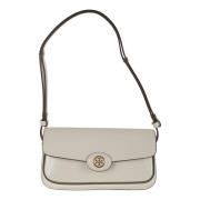 Tory Burch Konvertibel Premium Patentläder Axelväska Beige, Dam