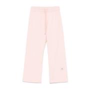 Adidas by Stella McCartney Rosa Fleecefodrade Dragsko Byxor Pink, Dam