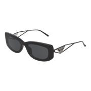 Prada Modern Oregelbunden Solglasögon Black, Unisex