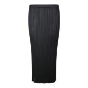 Issey Miyake Svart Kjol Elegant Stil Black, Dam