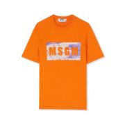 MSGM Bomull T-shirt Orange, Herr