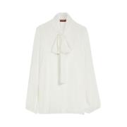 Max Mara Elegant Sidenskjorta White, Dam