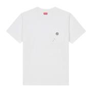 Kenzo Vit T-shirt med silverdetalj White, Dam