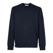 Stone Island Ekologisk bomull rund hals tröja Blue, Herr