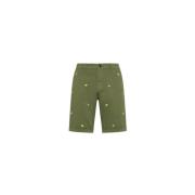 Sun68 Bomull Bermuda Shorts Green, Herr