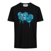 Iceberg Klassisk svart regular fit vit bomull jersey t-shirt Black, He...