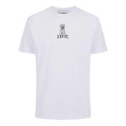 Iceberg Vit slim fit bomull T-shirt med björntryck och isberglogo Whit...