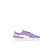 PUMA Lila Mocka Sneakers med Vita Ränder Purple, Dam