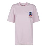 JW Anderson Broderat Fönster T-shirt Purple, Dam