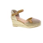 Carmela Beige Mocka Espadrillos med Ankelrem Beige, Dam