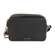 Michael Kors Svart läder crossbody kameraväska Black, Dam