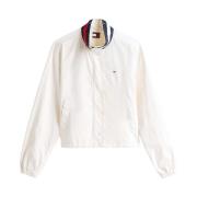 Tommy Hilfiger Nylon Casual Jacka med Trattkrage White, Dam