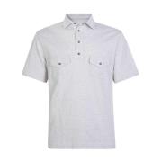 Eleventy Bomull Jersey Polo Regular Fit Gray, Herr