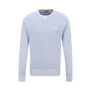 Woolrich Ljusblå Crew Neck Sweater Blue, Herr