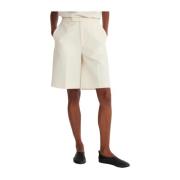 Róhe Polyester Bermuda Shorts White, Dam