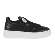 Hogan Svarta Sneakers med H-ränder Black, Herr