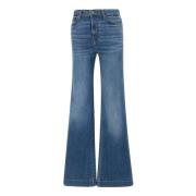 7 For All Mankind Modern Dojo Groovy Flared Jeans Blue, Dam