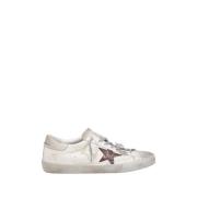 Golden Goose Tryckt Stjärna Nappa Övre Sneakers White, Herr