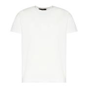 Dsquared2 Vita Ribbade Crewneck T-shirts och Polos White, Herr