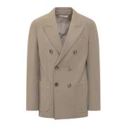 Ami Paris Dubbelknäppt Blazers Jacka Beige, Herr