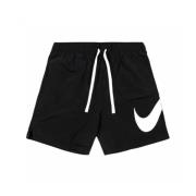 Nike Återvunna badshorts med elastisk midja Black, Herr