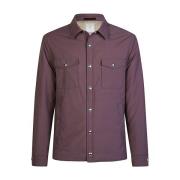 Eleventy Nylon Ull Overshirt Rain System Purple, Herr