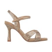 ALMA EN PENA Rhinestone sandal Beige, Dam