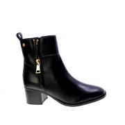 Carmela Svarta läderankelboots dragkedja Black, Dam